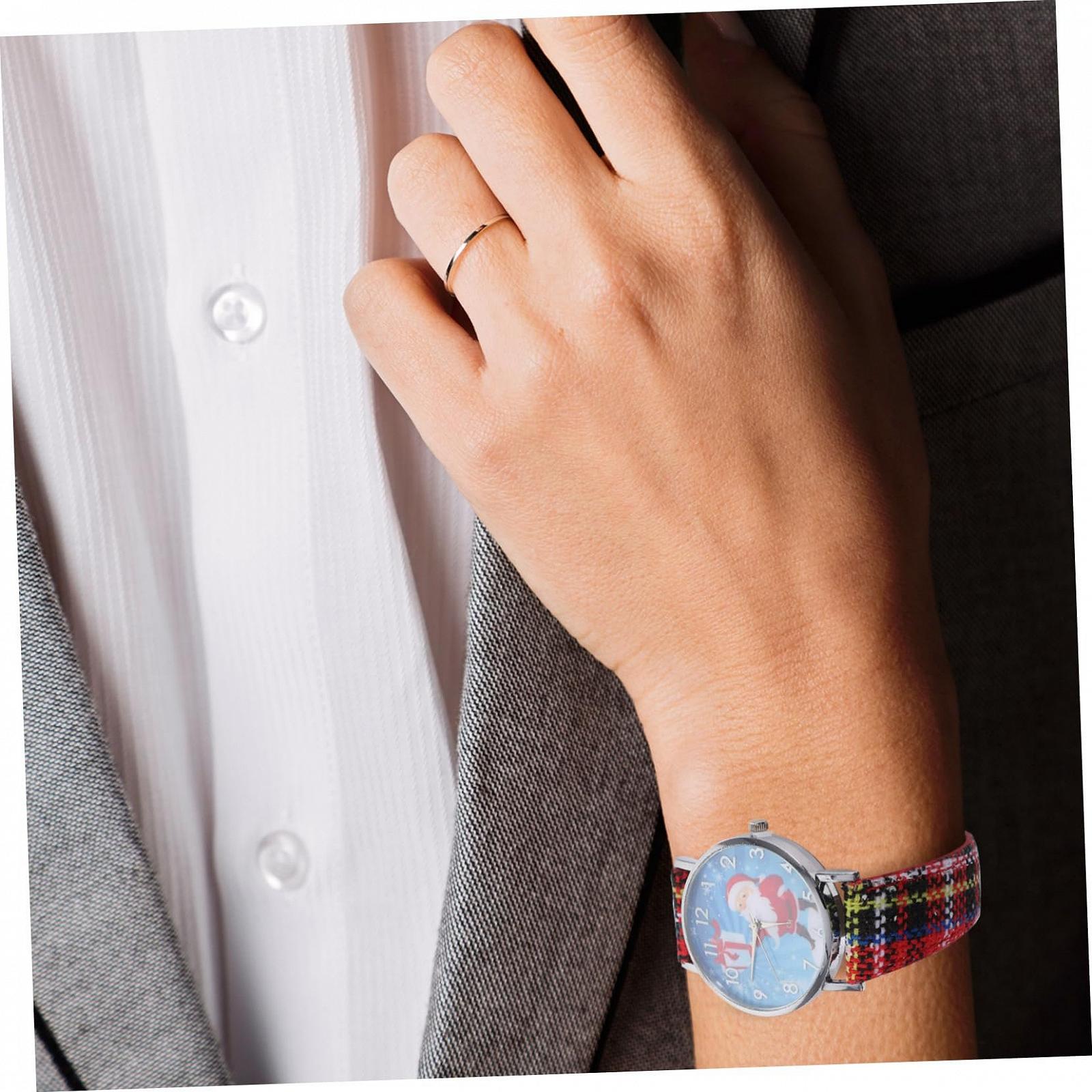 Годинник WRITWAA Різдвяний Санта Клаус Червоний Дзеркальний Матеріал Звичайне Скляне Дзеркало, фото №5 Годинник WRITWAA Різдвяний Санта Клаус Червоний Дзеркальний Матеріал Звичайне Скляне Дзеркало, фото №5