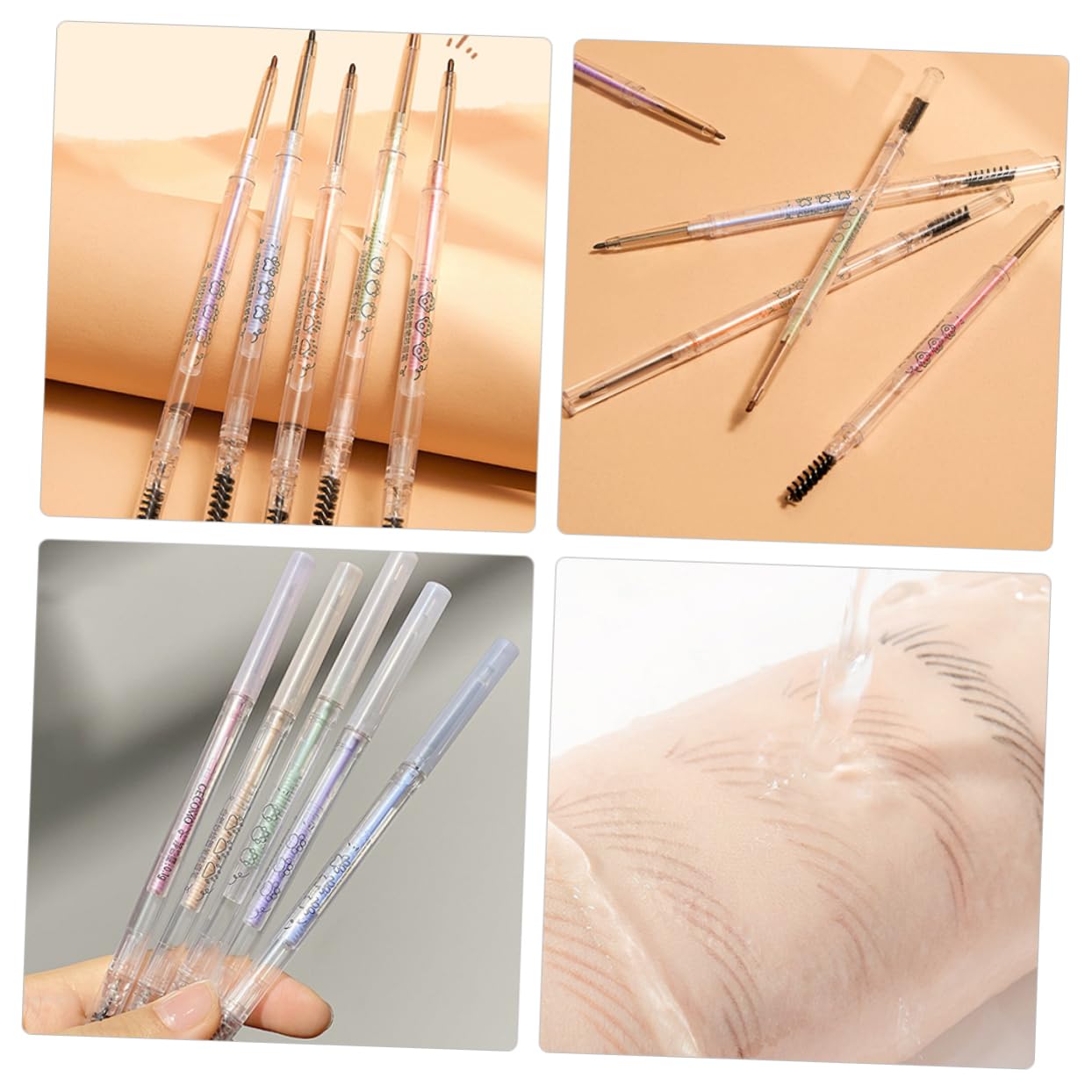 Олівець для брів Housoutil 5шт пластик серединьо-коричневий, фото №4