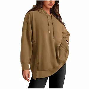 Худи Женский Свитшот Пуловер Однотонный Длинный Рукав - Фото 1