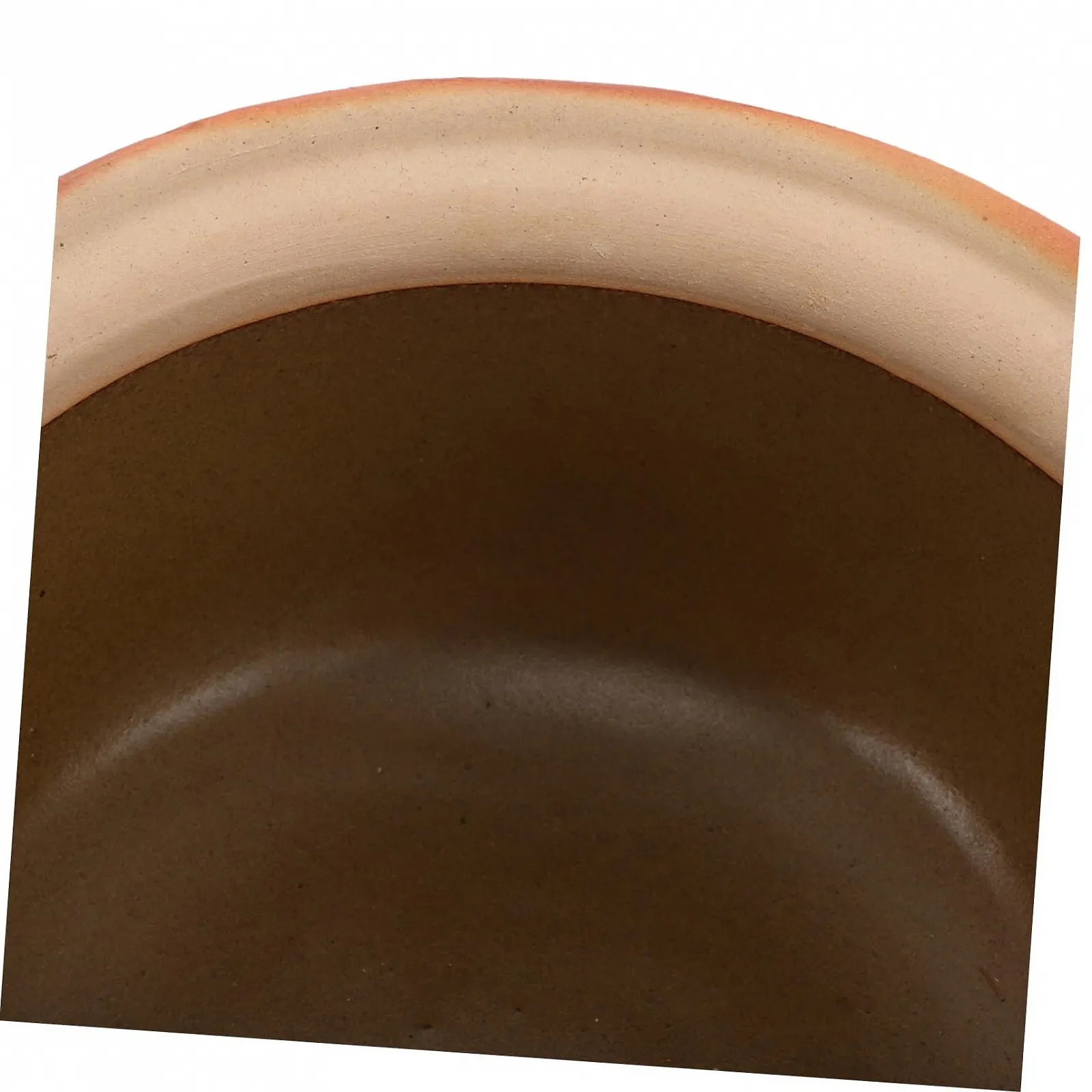 Кастрюля терракотовая с практичной ручкой натуральная глина, фото №3