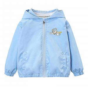 Куртка для весенней погоды для детей среднего и старшего возраста, ветрозащитная, водонепроницаемая, повседневная, с длинными рукавами, тонкая, модная - Фото 1