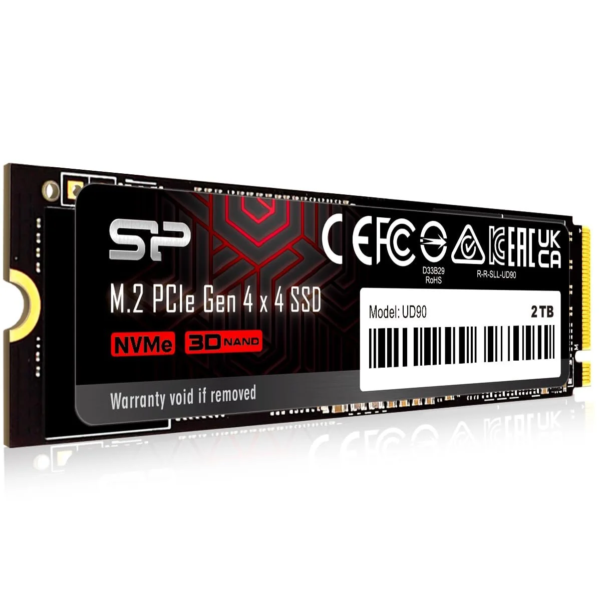 SSD Silicon Power UD90 2ТБ NVMe 4.0 Gen4 PCIe M.2 R/W до 5,000/4,800 МБ/с (SP02KGBP44UD9005), фото №6