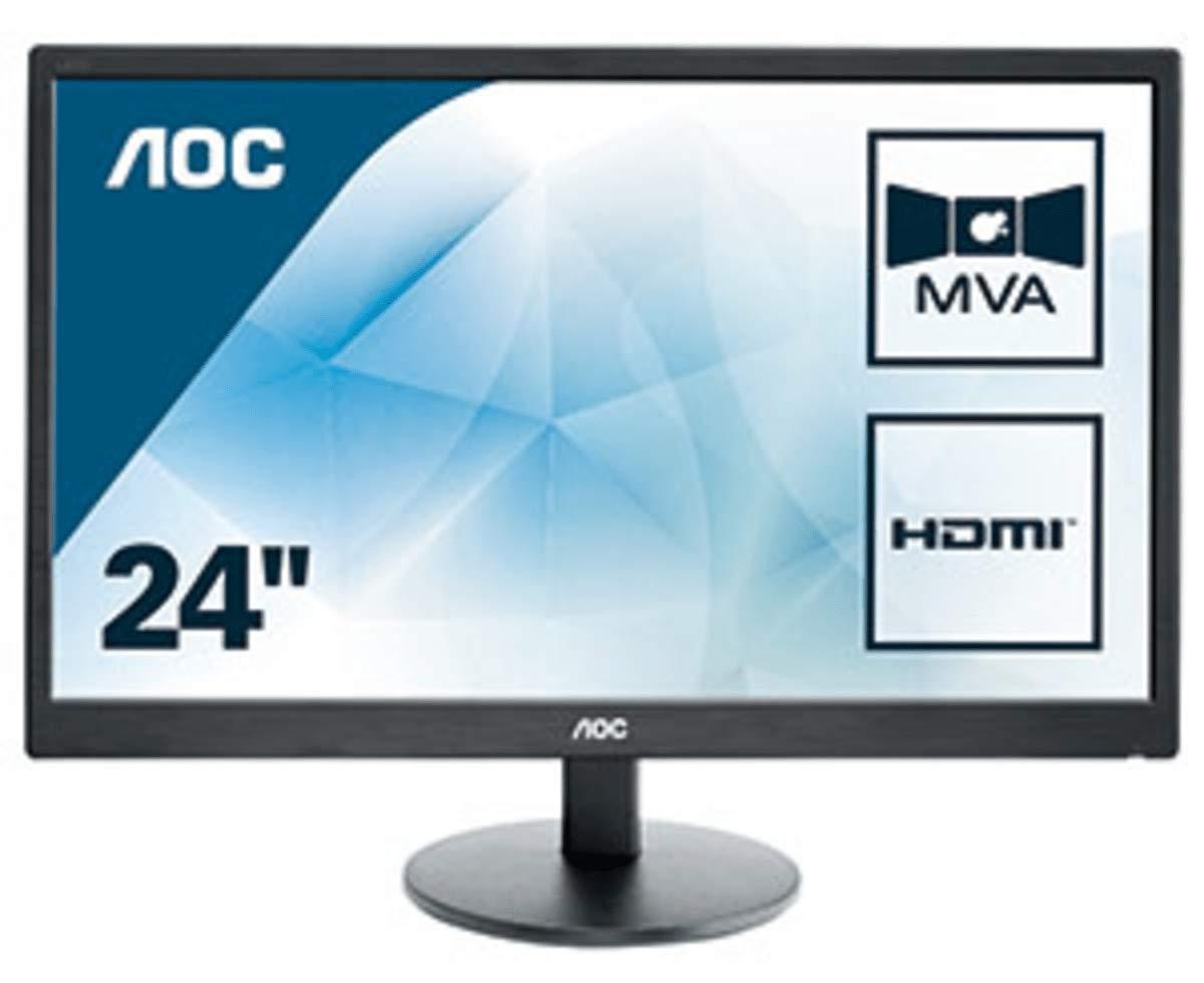 Монітор AOC M2470SWH 59.9 см (23.6 дюйма) MVA (VGA, HDMI, 5 мс час відгуку, 1920x1080, 60Гц) чорний, фото №1 Монітор AOC M2470SWH 59.9 см (23.6 дюйма) MVA (VGA, HDMI, 5 мс час відгуку, 1920x1080, 60Гц) чорний, фото №1