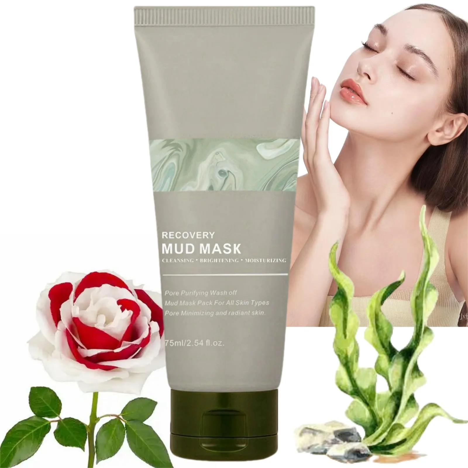 Маска для лица Восстановление, для чувствительной кожи, Грязевая маска, Питание Mu/dMask Re/Lief, для глубокого очищения, Re/Lief Night Wrapping, фото №1