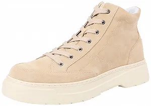 Мужские ботинки HUGO Urian Hito Hightop Замшевые с логотипом Stack - Фото 1