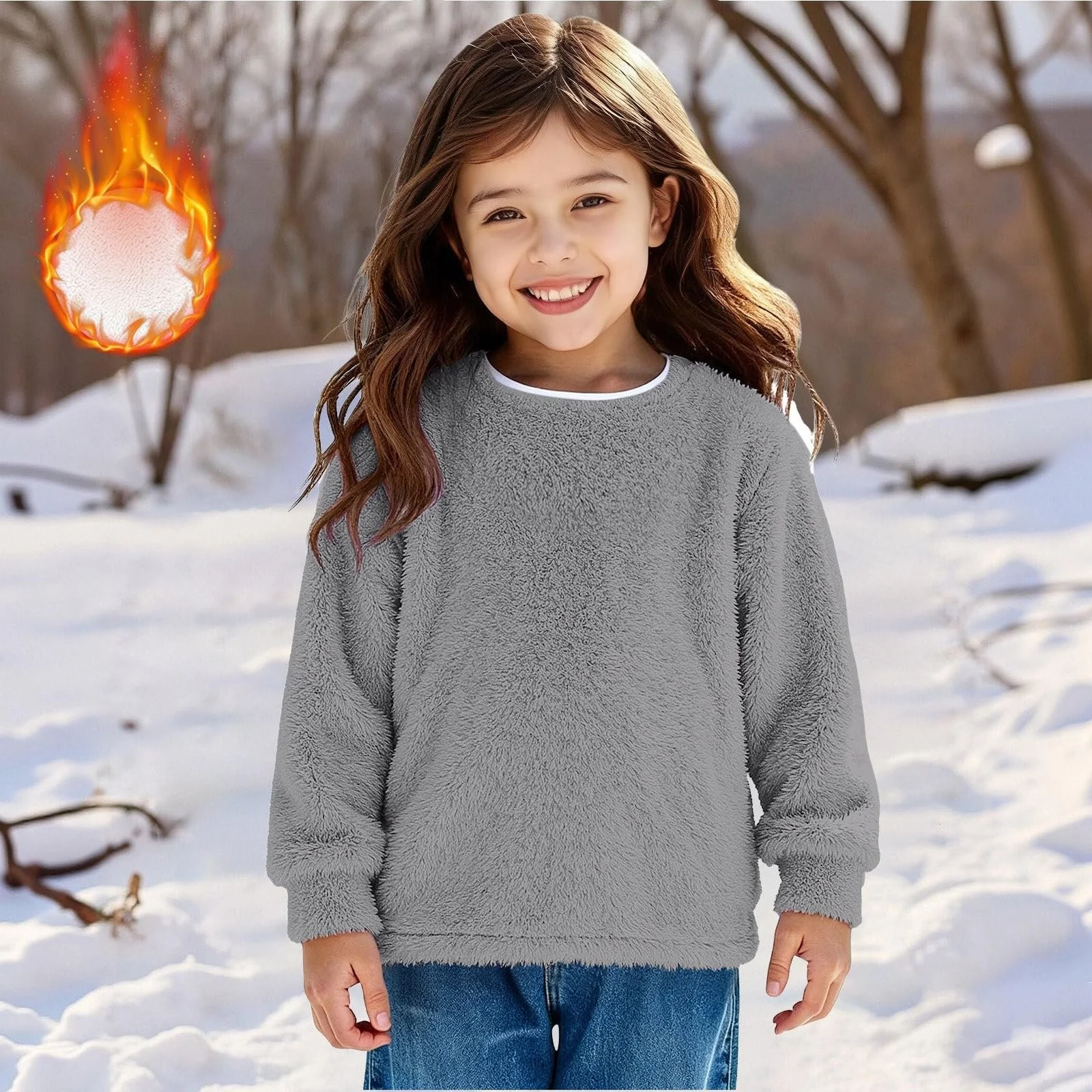 Світшот Generisch Дитячий для дівчаток і хлопчиків, флісовий, фото №3