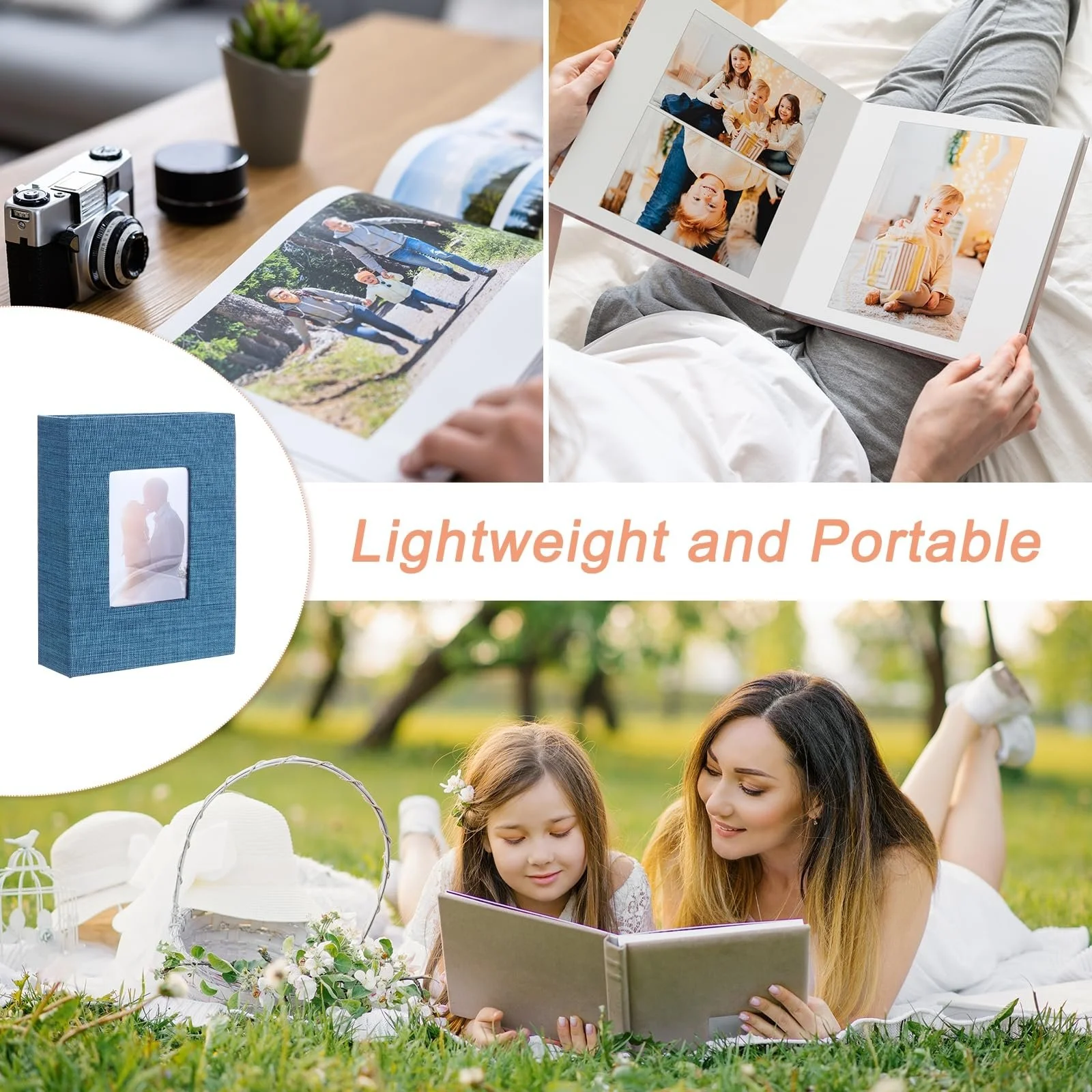 Фотоальбом sourcing map 4 x 6, льняная обложка, маленький фотоальбом на 100 карманов, вмещает 100 фотографий, синий, фото №5 Фотоальбом sourcing map 4 x 6, льняная обложка, маленький фотоальбом на 100 карманов, вмещает 100 фотографий, синий, фото №5