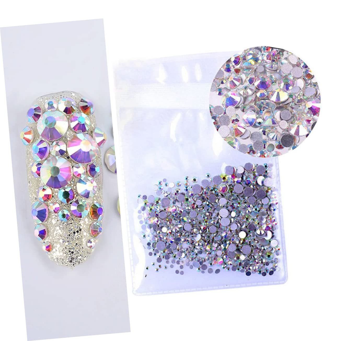 Стрази Круглі Healeved Crystal для дизайну нігтів 1440 шт 2 4 мм, фото №5