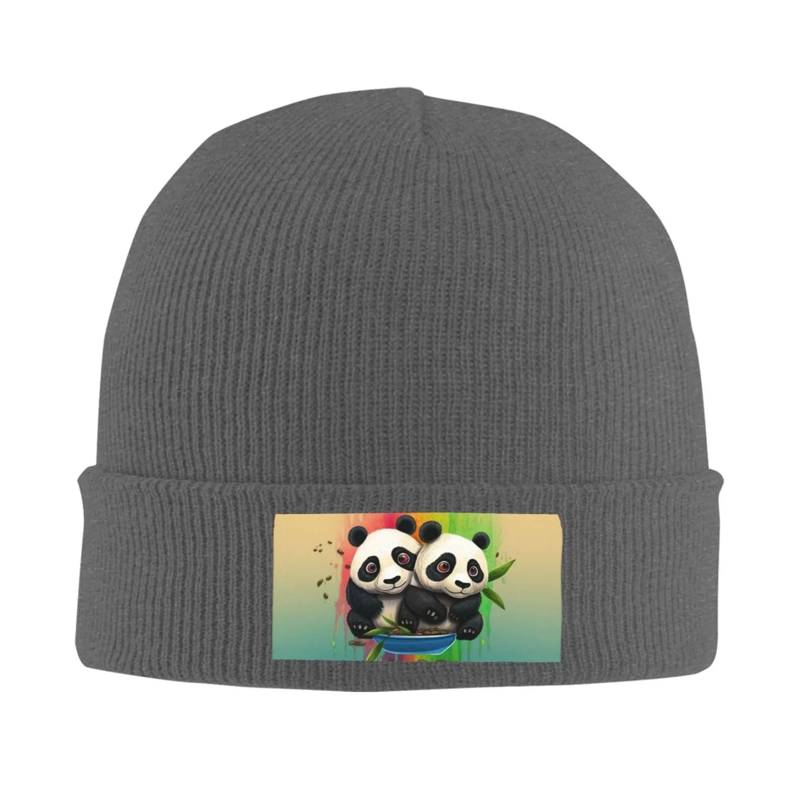 Шапка-бини Two Panda Ideas для женщин, зимняя теплая вязаная, фото №4