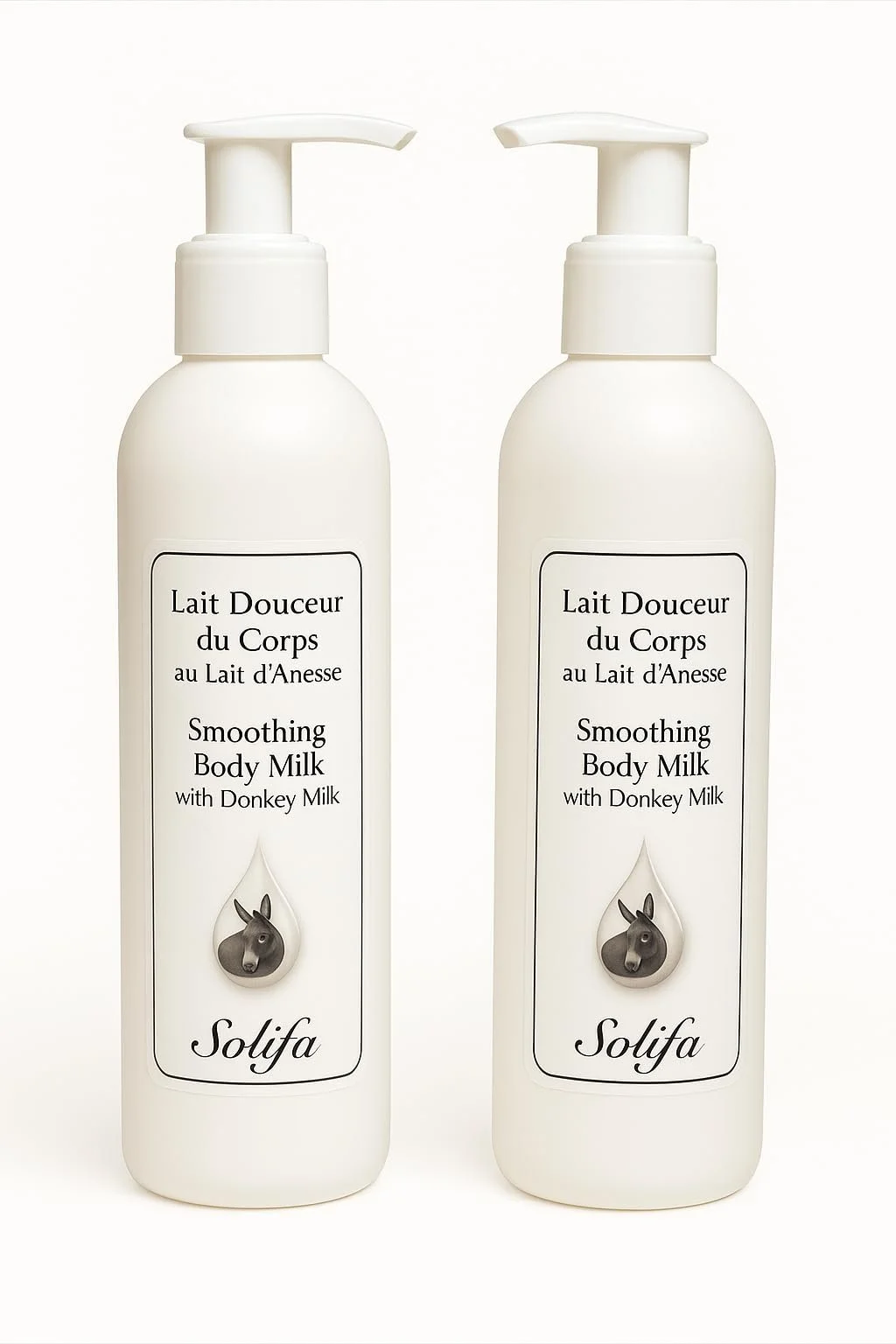 Молочко для тіла з ослиним молоком 20% Solifa Laboratory Eurotel 400 мл, фото №1