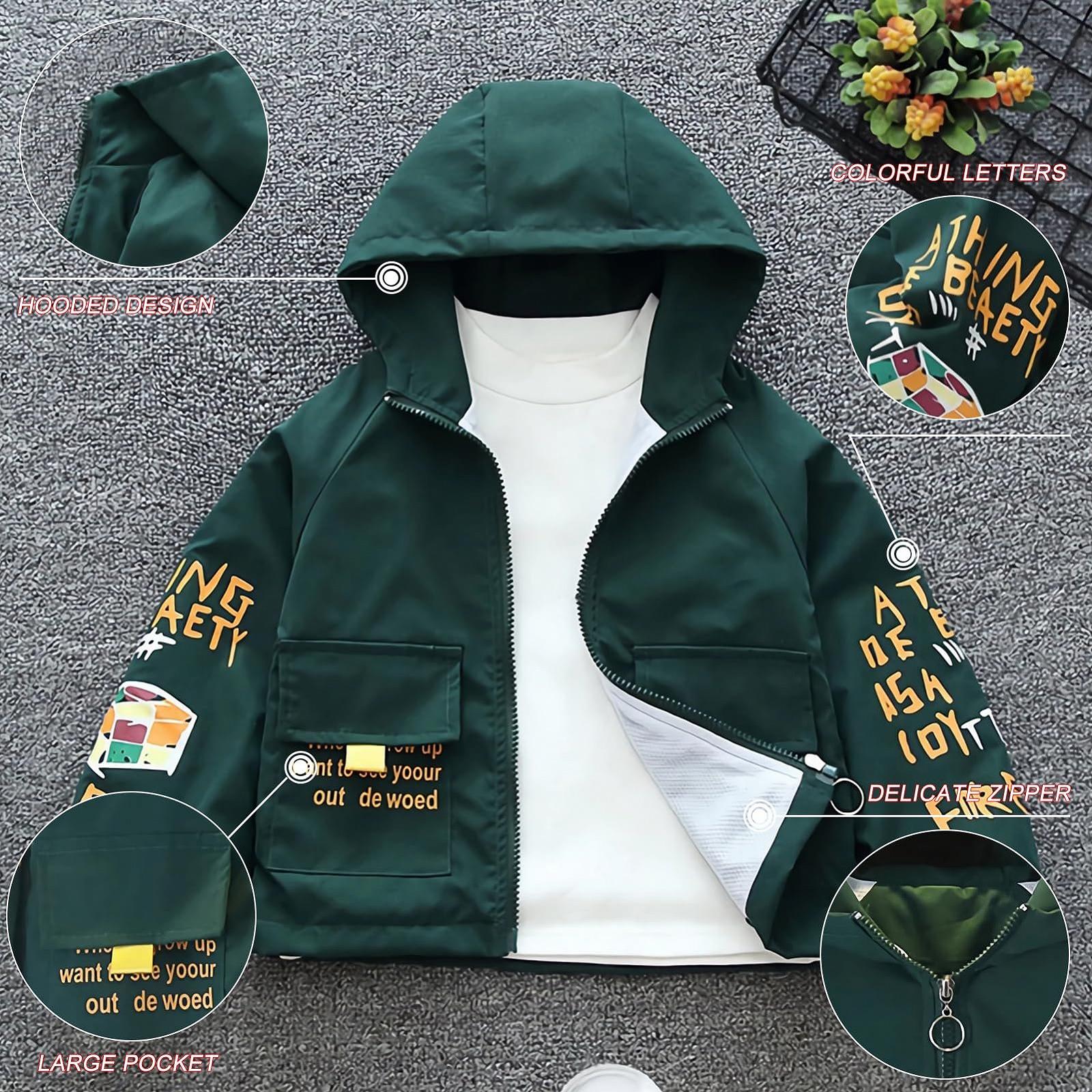 Перехідна куртка L SERVER Вітровка для хлопчиків з капюшоном, фото №5 Перехідна куртка L SERVER Вітровка для хлопчиків з капюшоном, фото №5