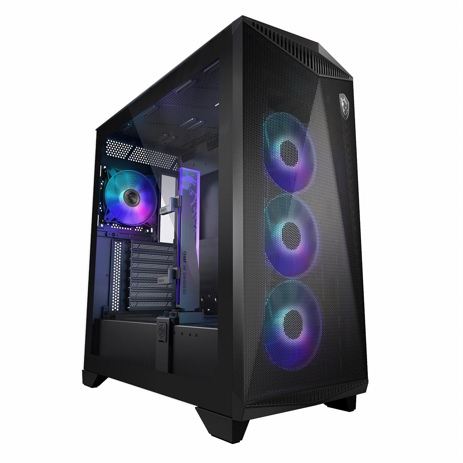 Корпус MSI MPG Gungnir 300R Airflow / без БЖ / Midi Tower / E-ATX / Glass / 4x120mm ARGB / Чорний, фото №3