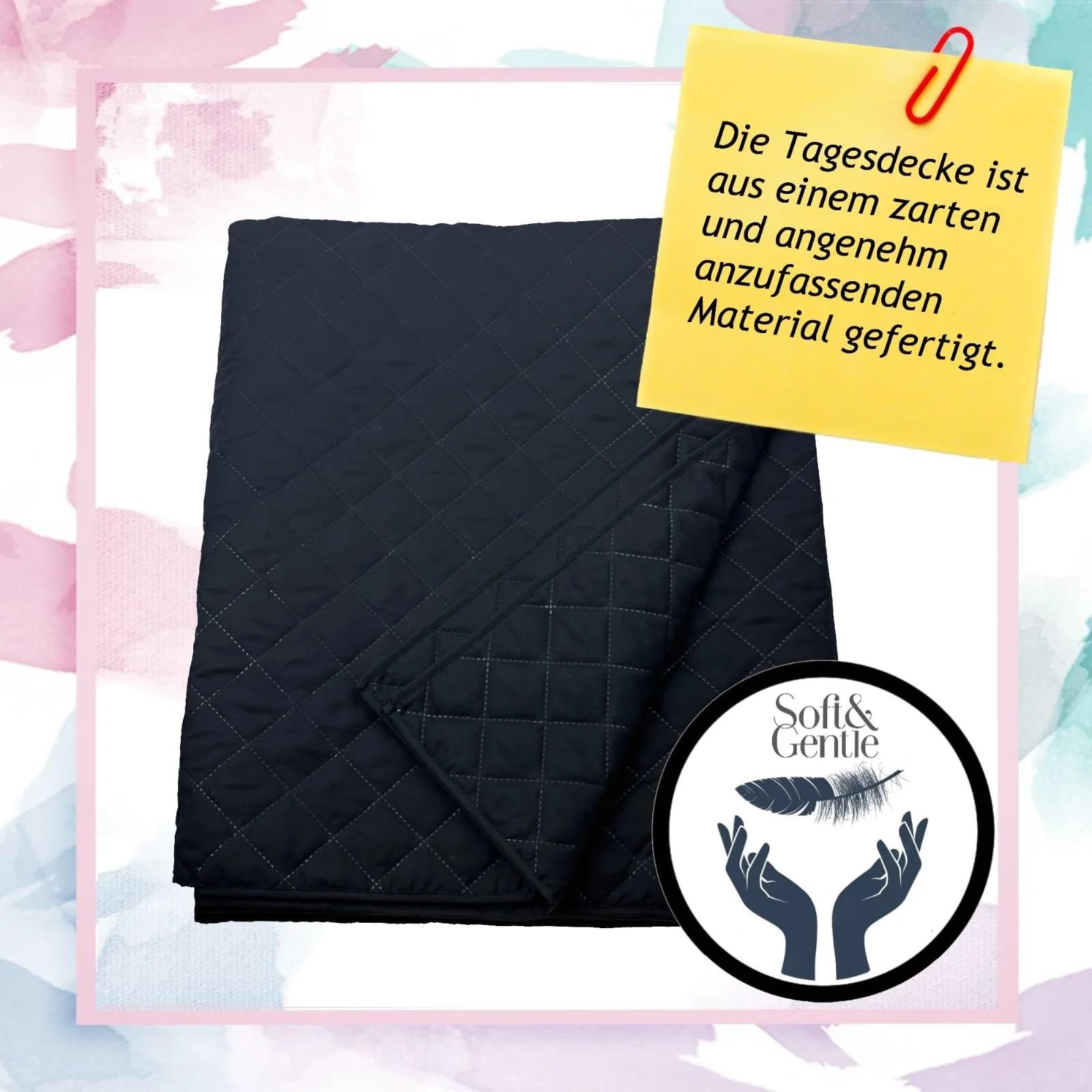 Покривало Хмарний візерунок 170 x 210 см Чорний, фото №5