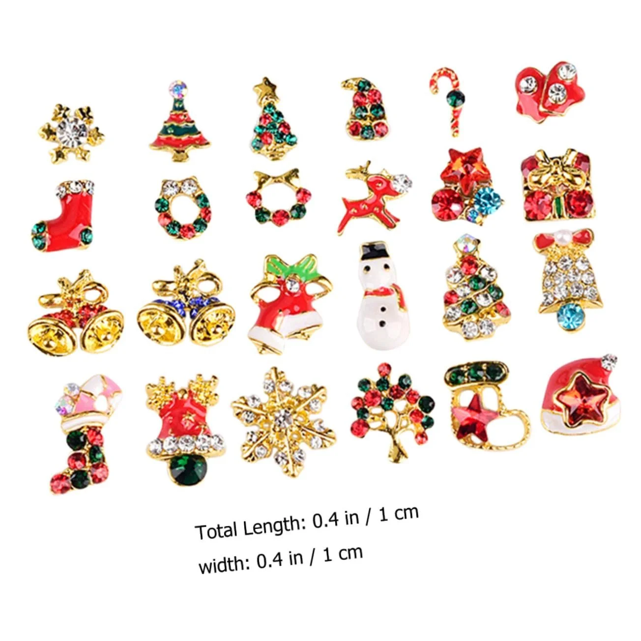 Металлическое украшение для ногтей FRCOLOR Рождественское 24 шт., фото №3