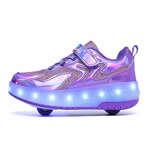 Детские кроссовки на роликах с LED подсветкой synthetic.ua - Фото 1