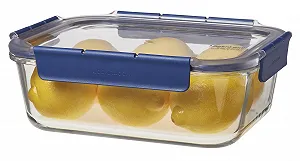 Контейнер для зберігання їжі Lock & Lock TOP Class скляний з пластиковою кришкою BPA-Free штабельований прямокутний 2 л - Фото 1