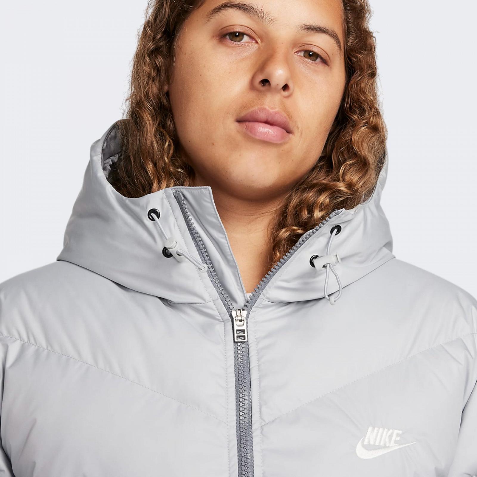 Пуховик Nike Storm-Fit длинный серый S, фото №3