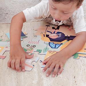 Пазл Hoppla Truck In The City XL 48 деталей 69 x 49 см synthetic.ua - Фото 1