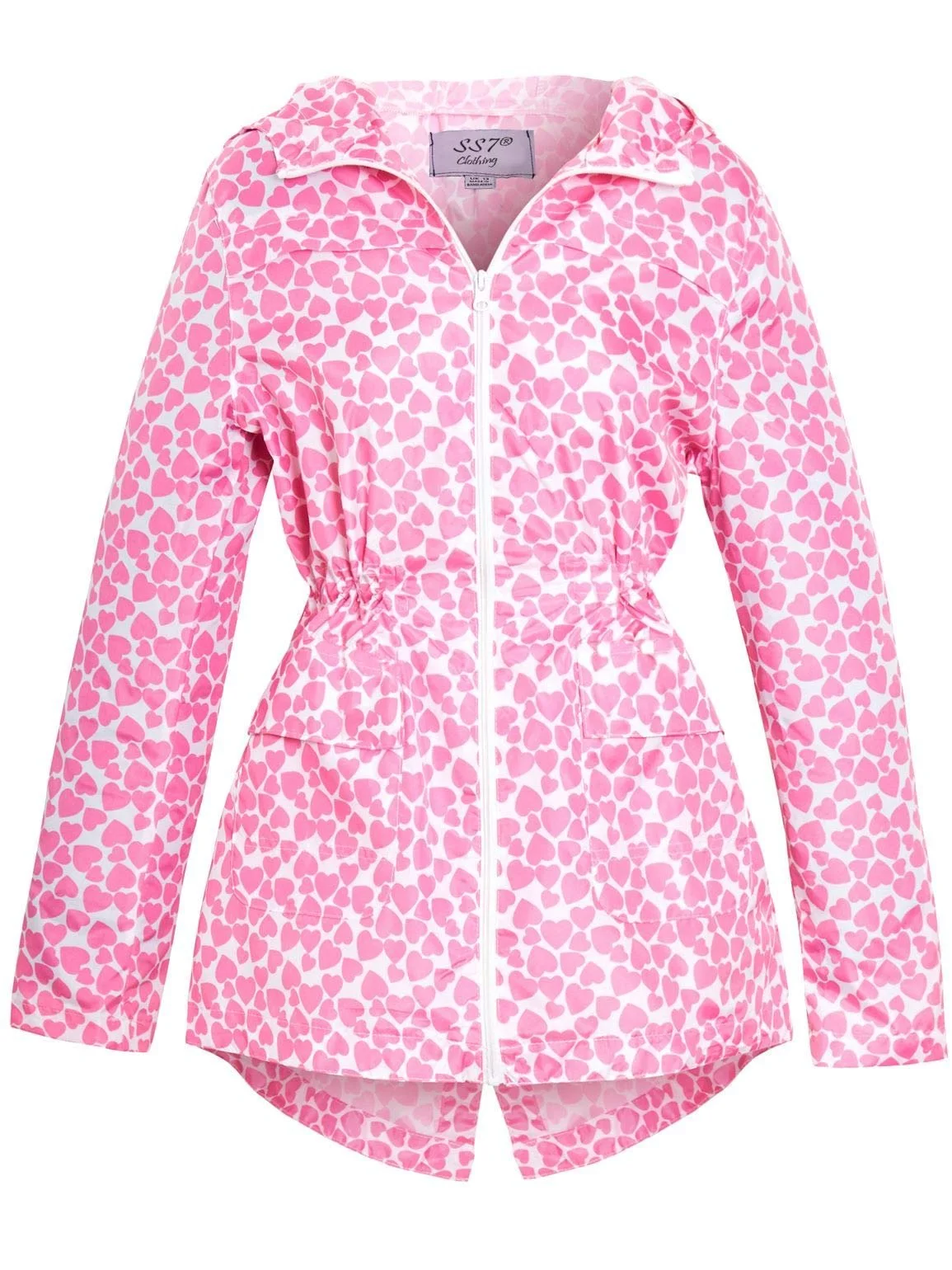 Дощовик для дівчат SS7 з принтом сердець, фото №1