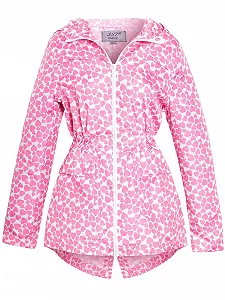 Дощовик для дівчат SS7 з принтом сердець - Фото 1