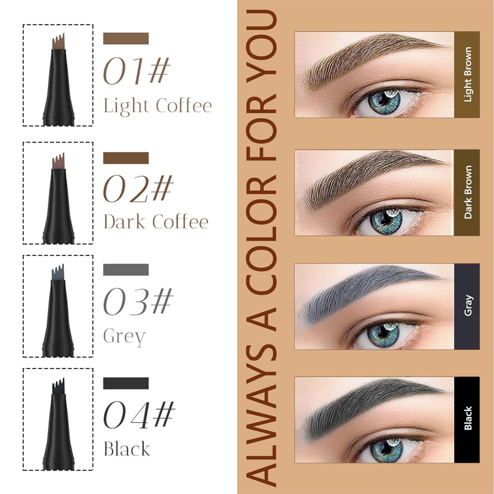 Олівець Penci 2024 Водостійкий 3D 4-вилочковий Сірий, фото №5