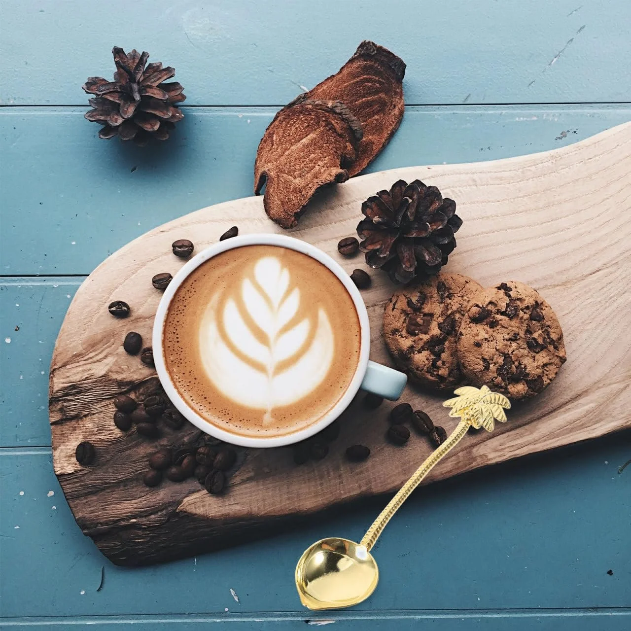 Ложка для кави TOPBATHY Tropical Palm Trees, Ретро Маленькі, фото №5