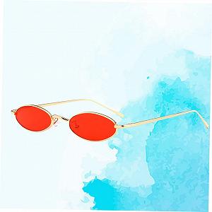 Сонцезахисні окуляри PACKOVE, 3 шт, овальні,  модні, маленька оправа, червоні synthetic.ua - Фото 1