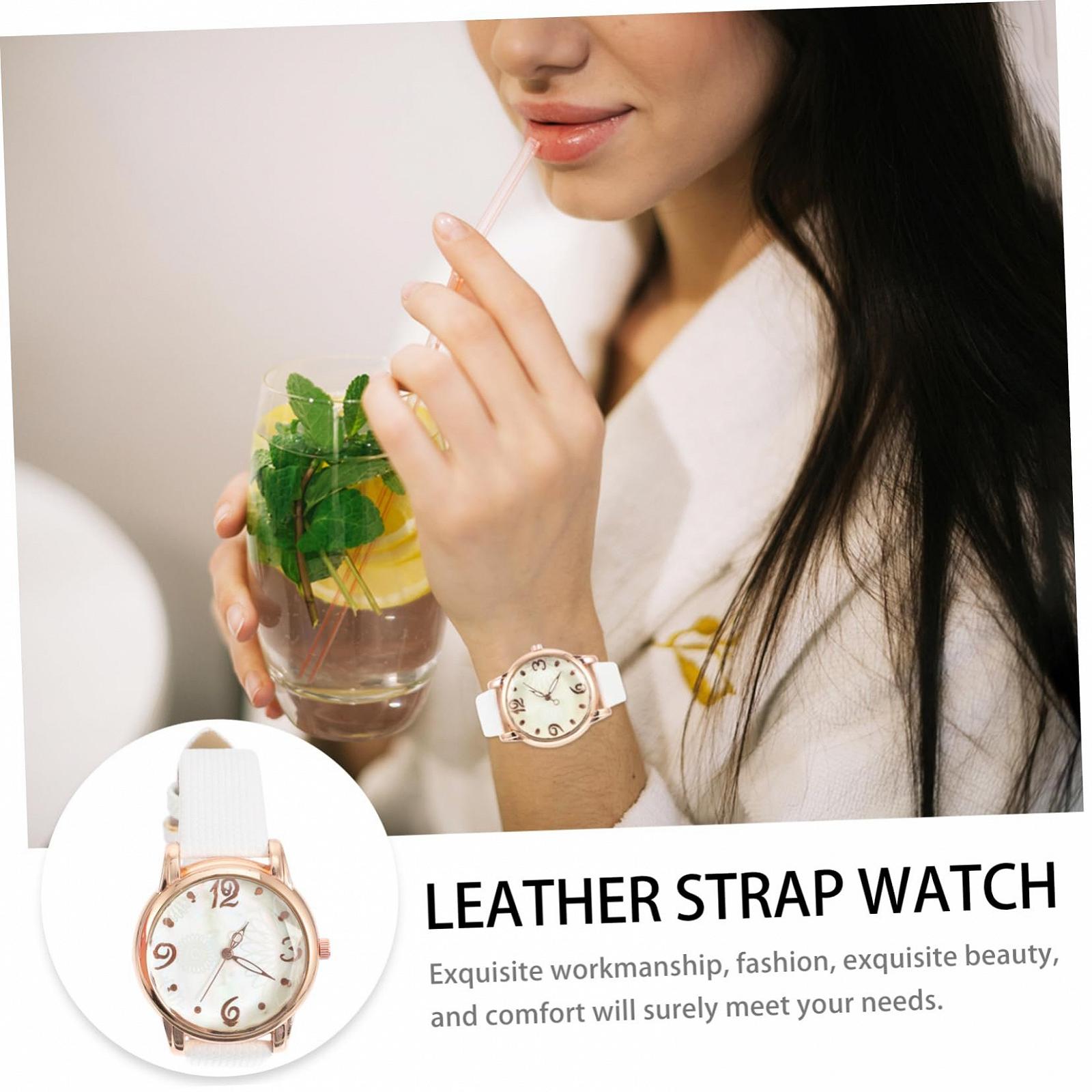 Женские часы LIFKOME Аналоговые Повседневные часы для выпускных с кожаным ремешком со змеиным узором, фото №4