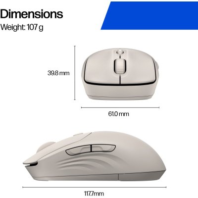 Мышка HP 400 Quiet Wireless/Bluetooth Maple (AZ7B6AA), фото №9