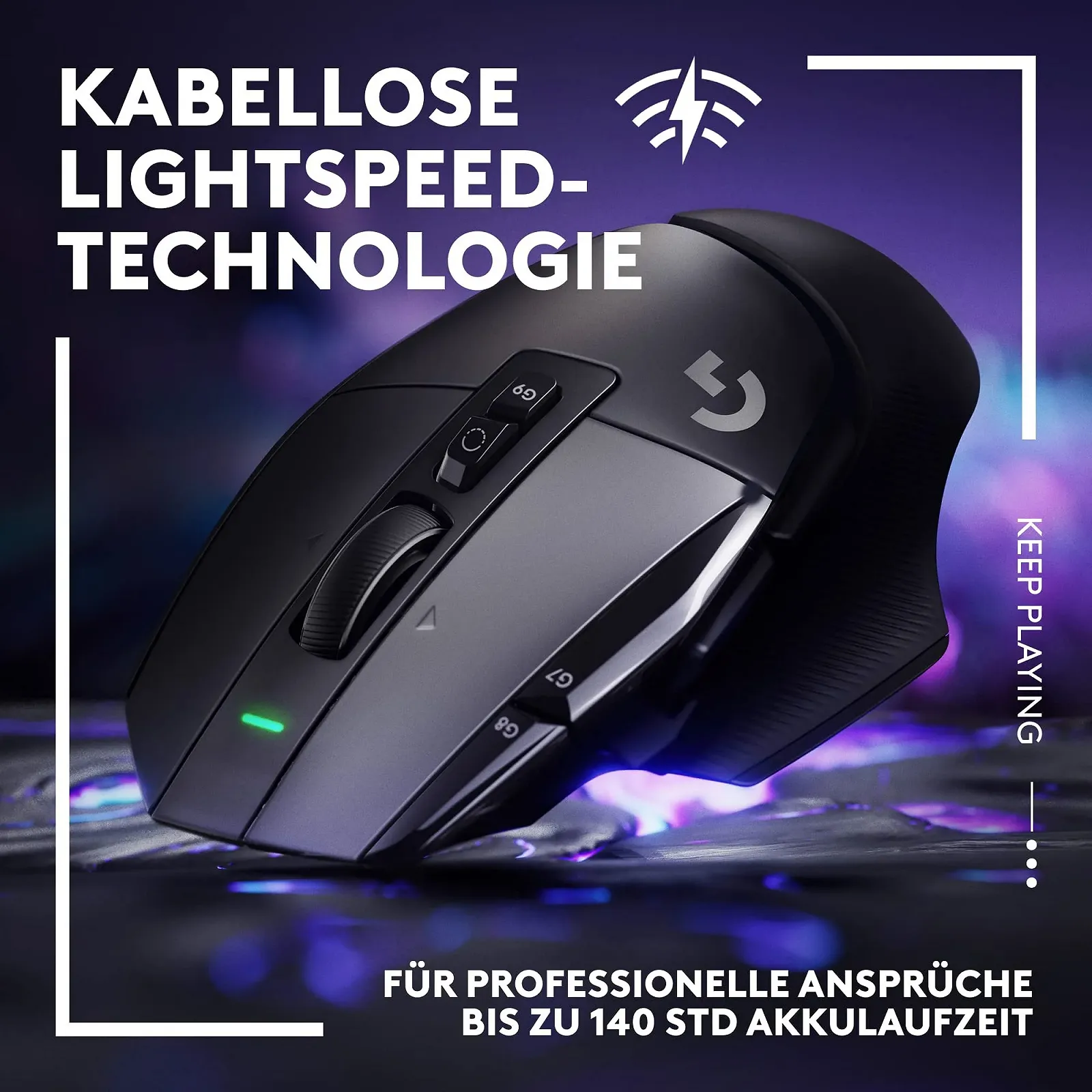 Миша Logitech G 502 X Lightspeed Wireless Gaming, оптична, перемикачі Optical Mechanical Lightforce Hybrid, сенсор Hero 25K, чорна, фото №4