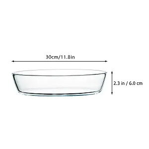 Овальная форма для запекания DECHOUS стеклянная жаропрочная большая штабелируемая synthetic.ua - Фото 1