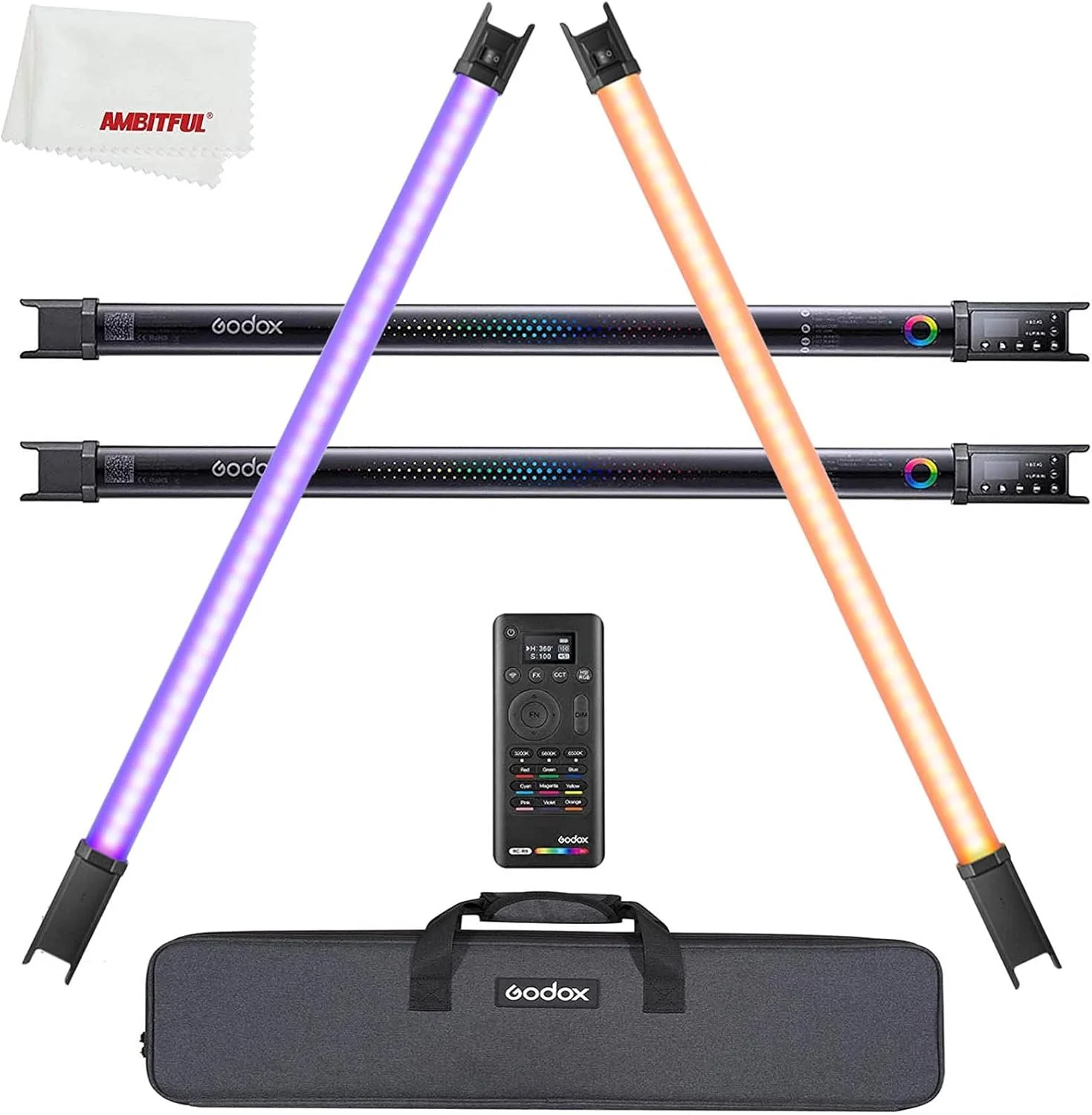 Набір LED-ламп Godox TL60 RGB 18 Вт Чорний, фото №1