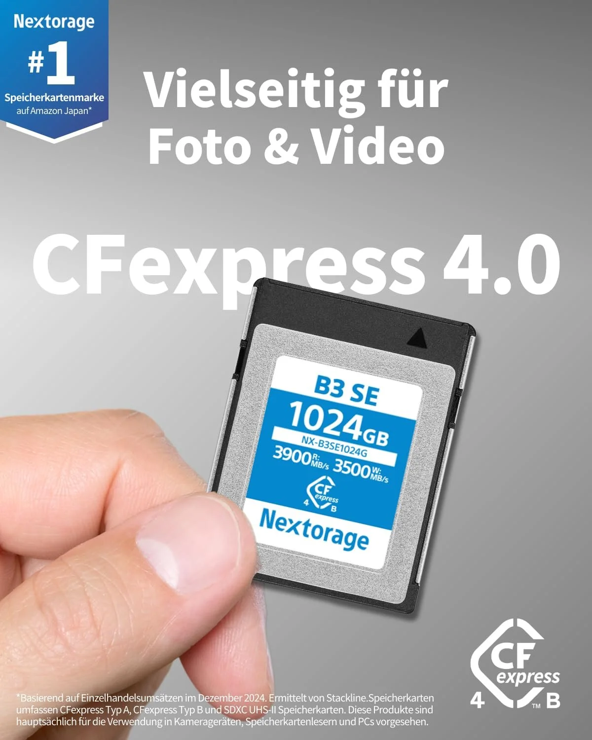 Карта памяти Nextorage CFexpress 4.0 Type B 1024GB, фото №2 Карта памяти Nextorage CFexpress 4.0 Type B 1024GB, фото №2