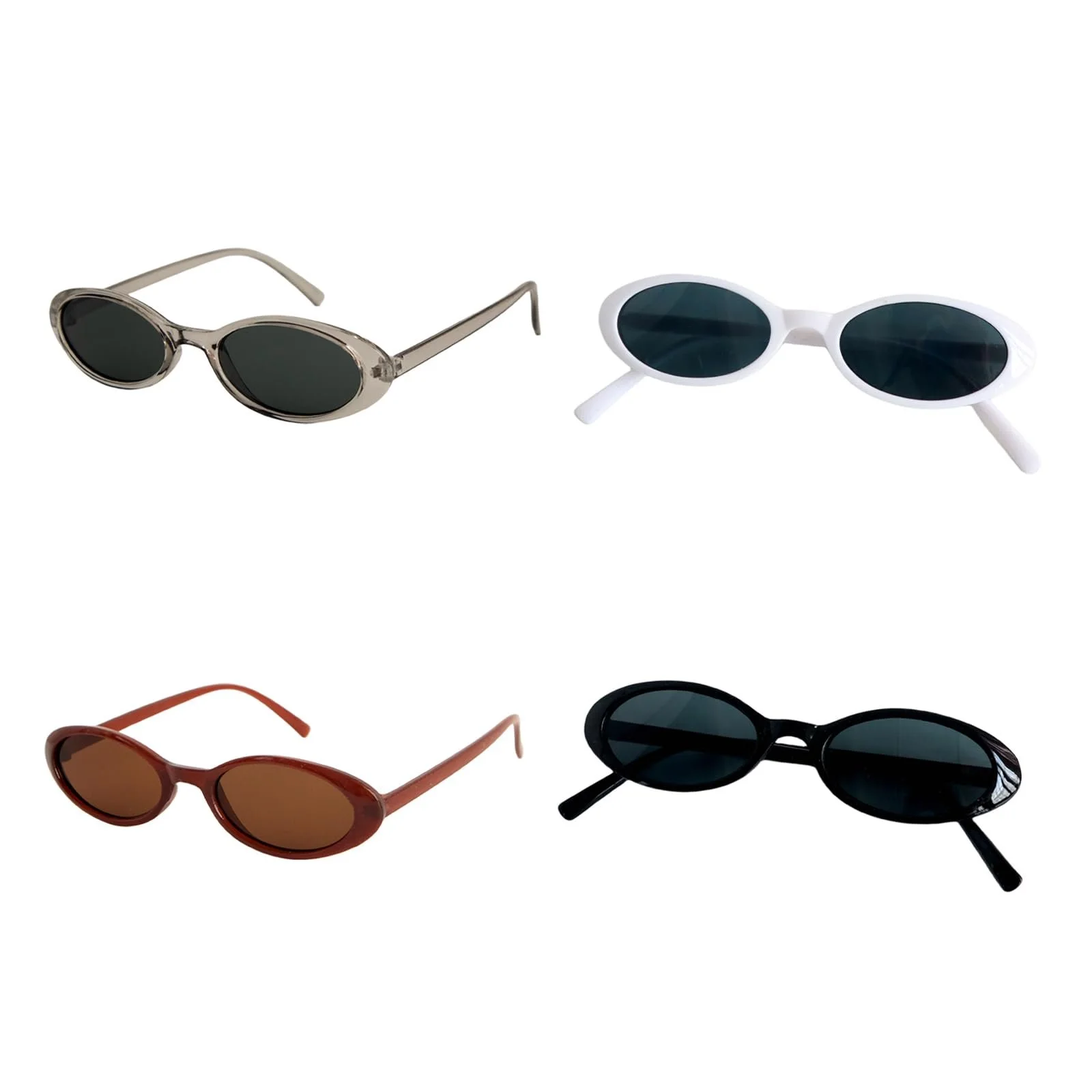 Сонцезахисні окуляри овальні YFPOPONE Набір з 4 шт. Сірий, фото №1