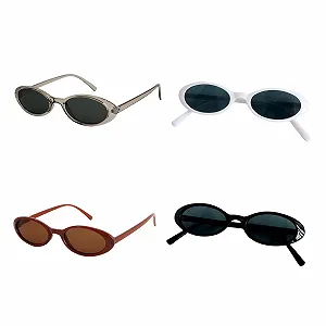 Солнцезащитные очки овальные YFPOPONE Набор из 4 шт. Серый - Фото 1