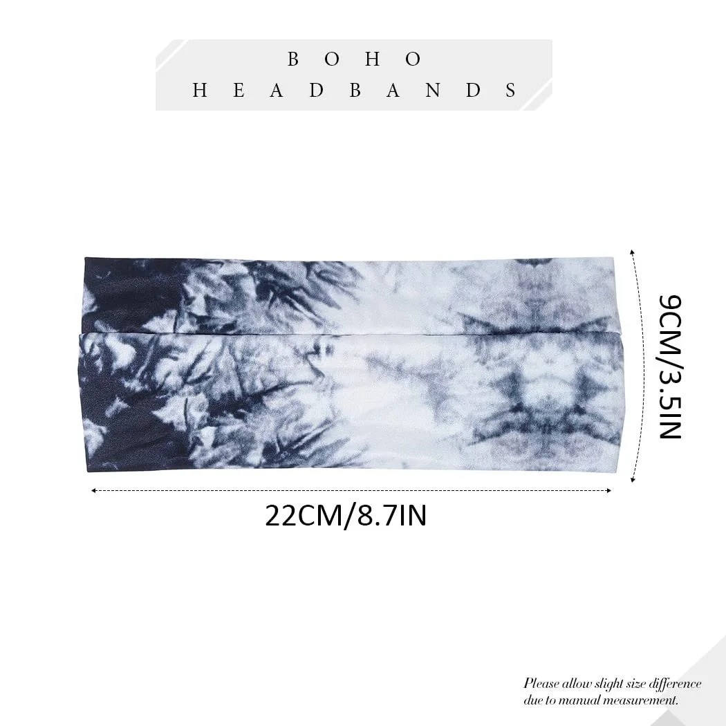 Пов'язка на голову еластична в стилі бохо Широка, фото №5