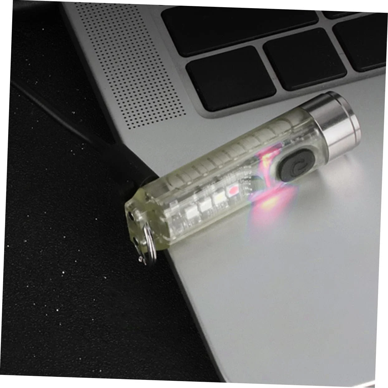 LED Ліхтарик USB акумуляторний Міні ліхтарик для кемпінгу на відкритому повітрі з нержавіючої сталі та ПК Легкий Портативний Яскравий Підходить Міцний і Практичний для подорожей, фото №2