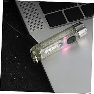 LED Ліхтарик USB акумуляторний Міні ліхтарик для кемпінгу на відкритому повітрі з нержавіючої сталі та ПК Легкий Портативний Яскравий Підходить Міцний і Практичний для подорожей synthetic.ua - Фото 1