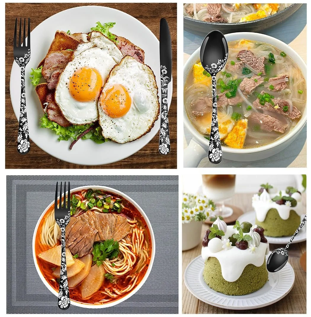 Набор столовых приборов XIAOYU, 48 предметов, с ножами для стейков, нержавеющая сталь, для 8 человек, фото №5 Набор столовых приборов XIAOYU, 48 предметов, с ножами для стейков, нержавеющая сталь, для 8 человек, фото №5