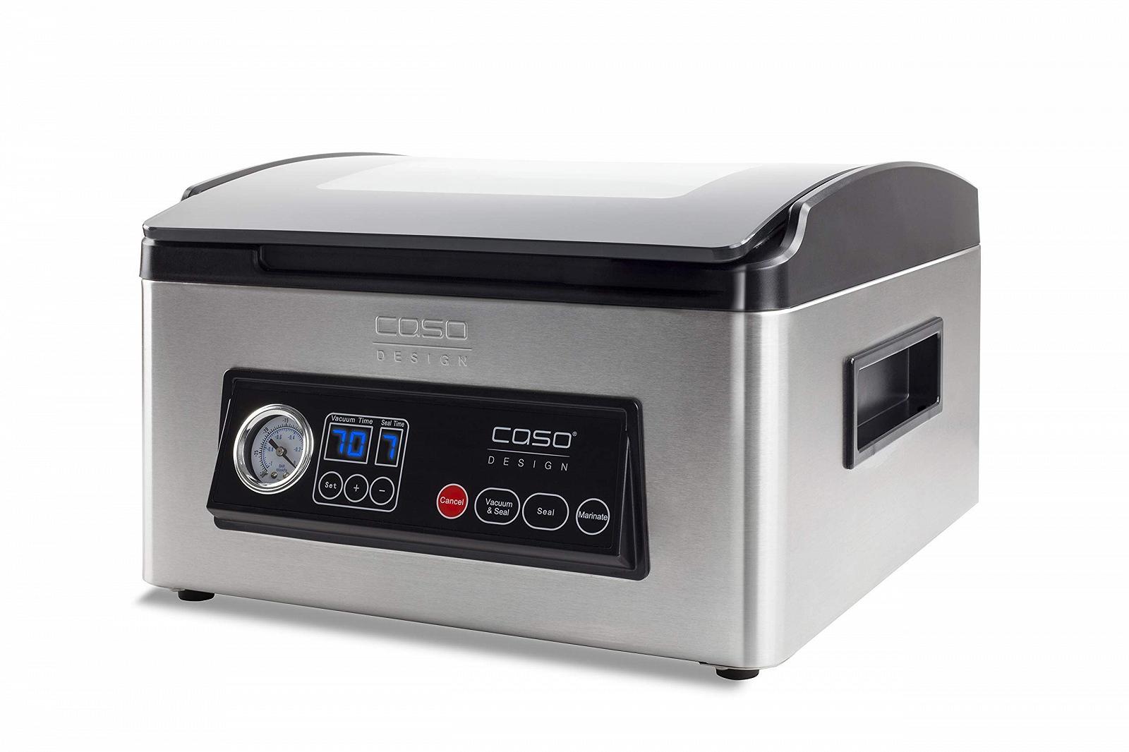 Вакуумний пакувальник камерний Caso VacuChef 70, нержавіюча сталь. Потужний вакуумний насос 70 літрів/хвилину та професійна фольга 1222, 30 x 600 см / 2 рулони, фото №3
