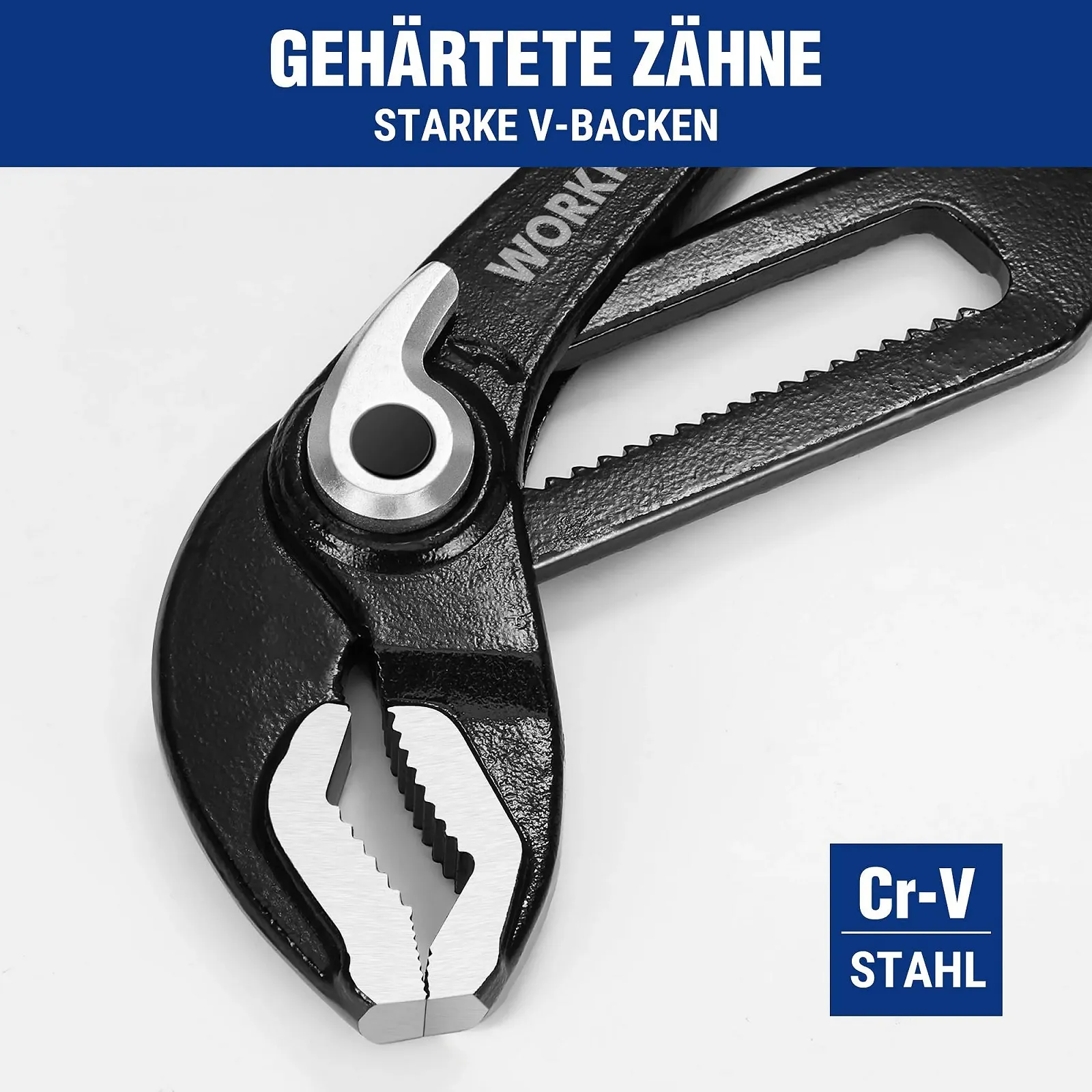 Клещи для водяного насоса WORKPRO, 200 мм (8") и 250 мм (10"), с регулируемыми ручками, набор клещей со скользящим соединением, 2 шт., фото №4 Клещи для водяного насоса WORKPRO, 200 мм (8") и 250 мм (10"), с регулируемыми ручками, набор клещей со скользящим соединением, 2 шт., фото №4