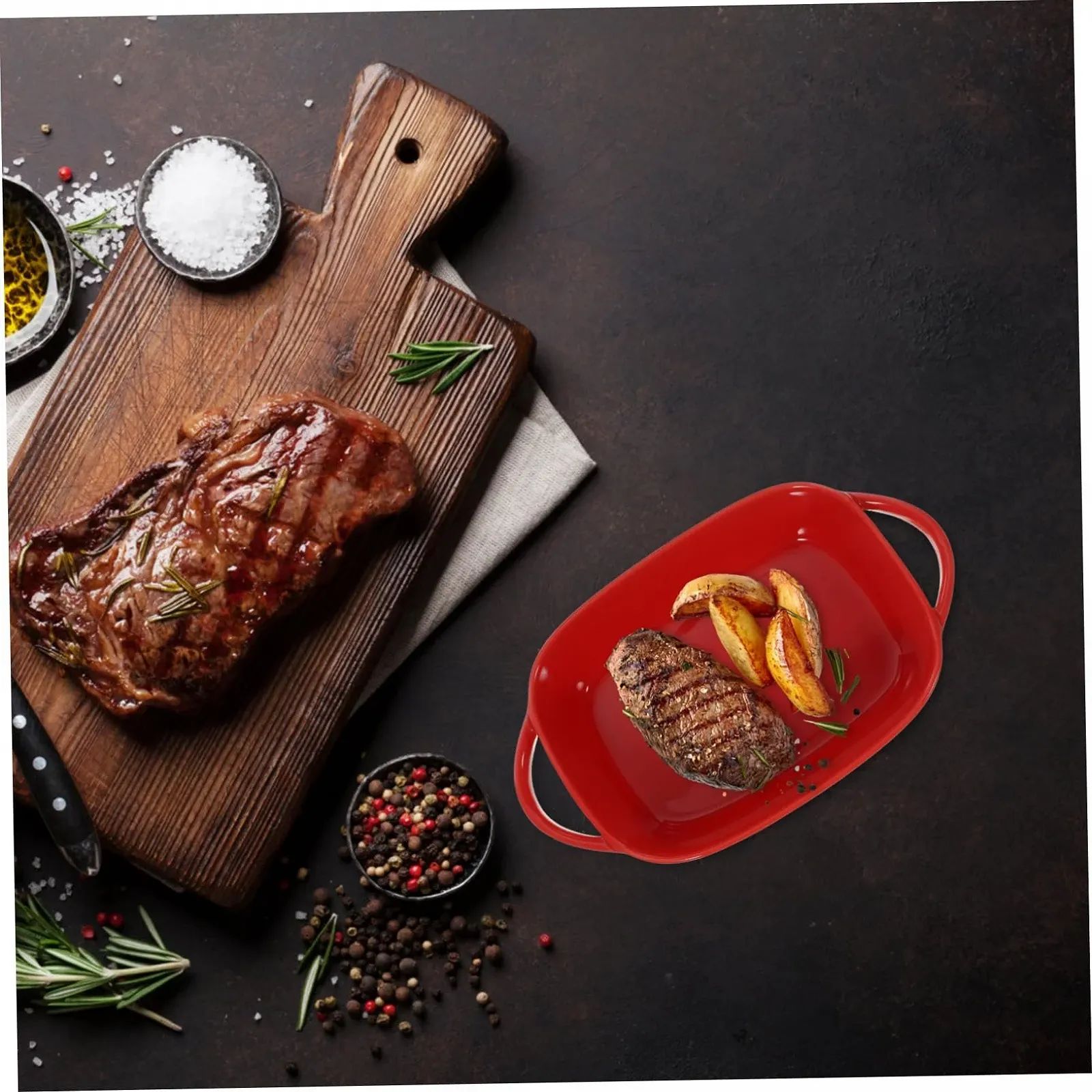 Форма для запекания SOIMISS керамическая с двойными ручками жаростойкая, фото №6