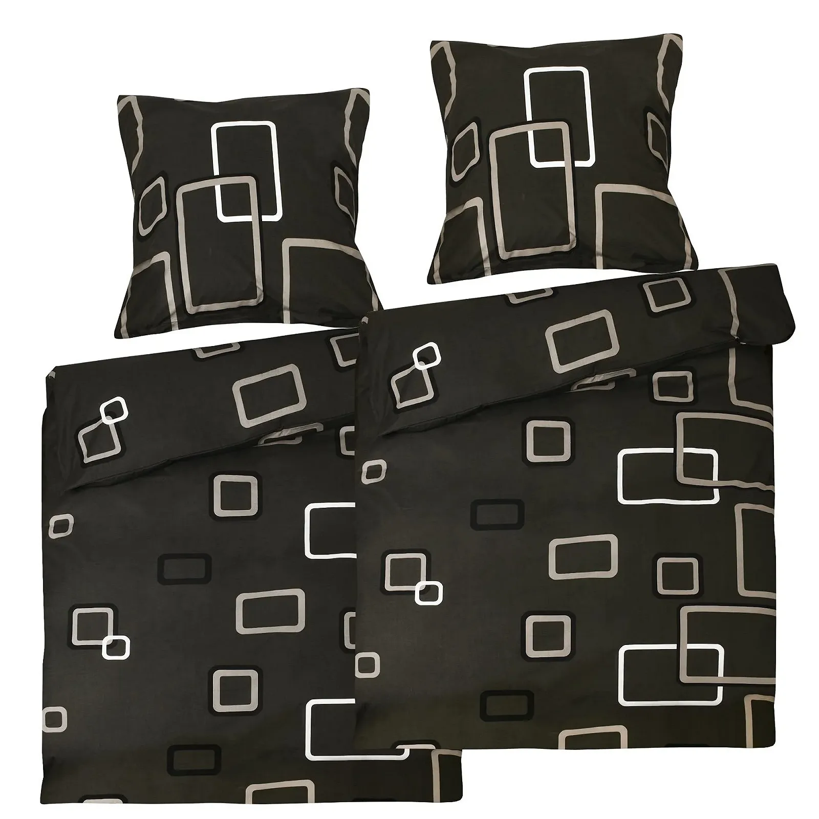 Постільна білизна Beautissu Noa 155 x 220 см Набір з 4 предметів 100% бавовна з блискавкою, фото №7