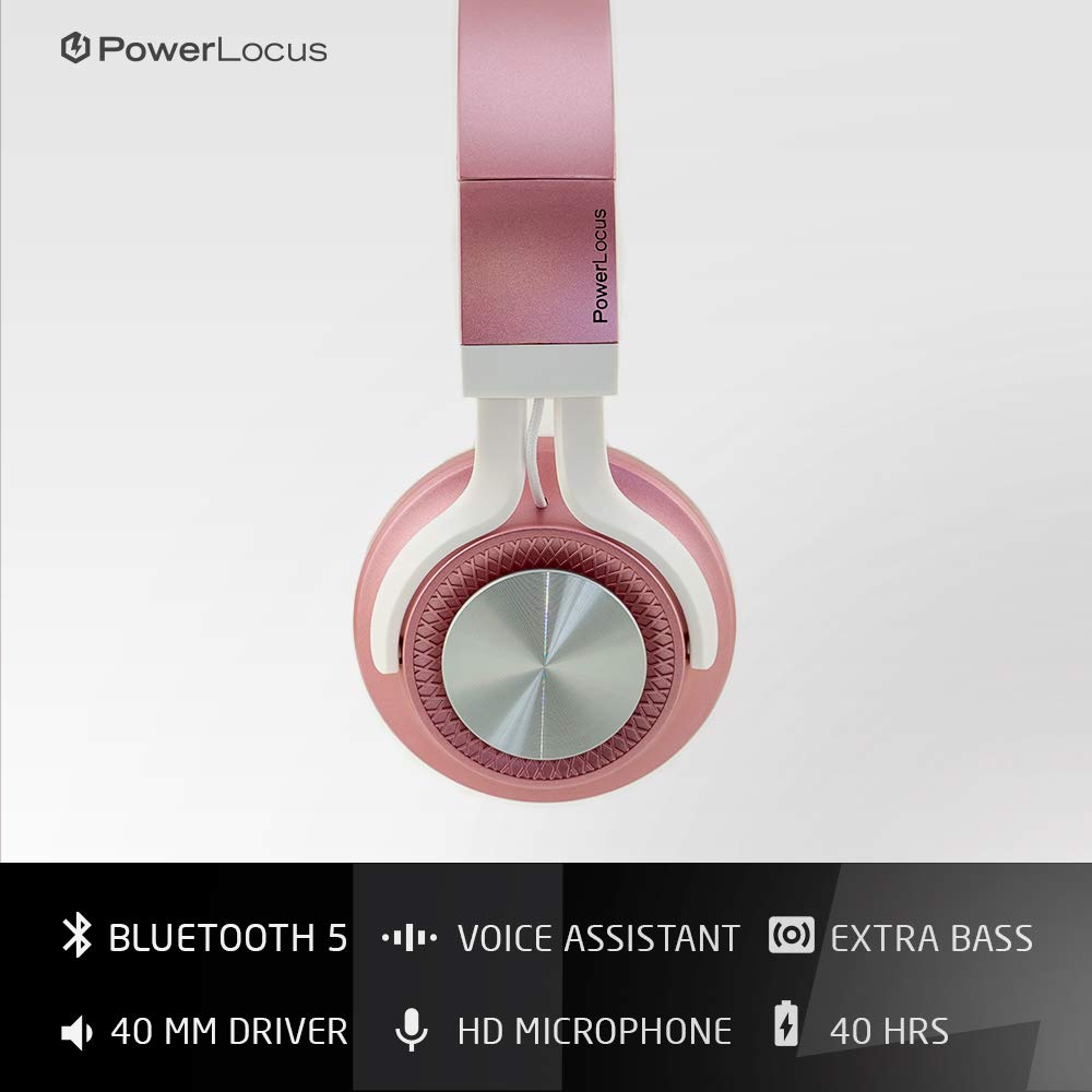 Навушники PowerLocus P3 Bluetooth Over-Ear [40 Hours Playtime] Wireless, фото №3