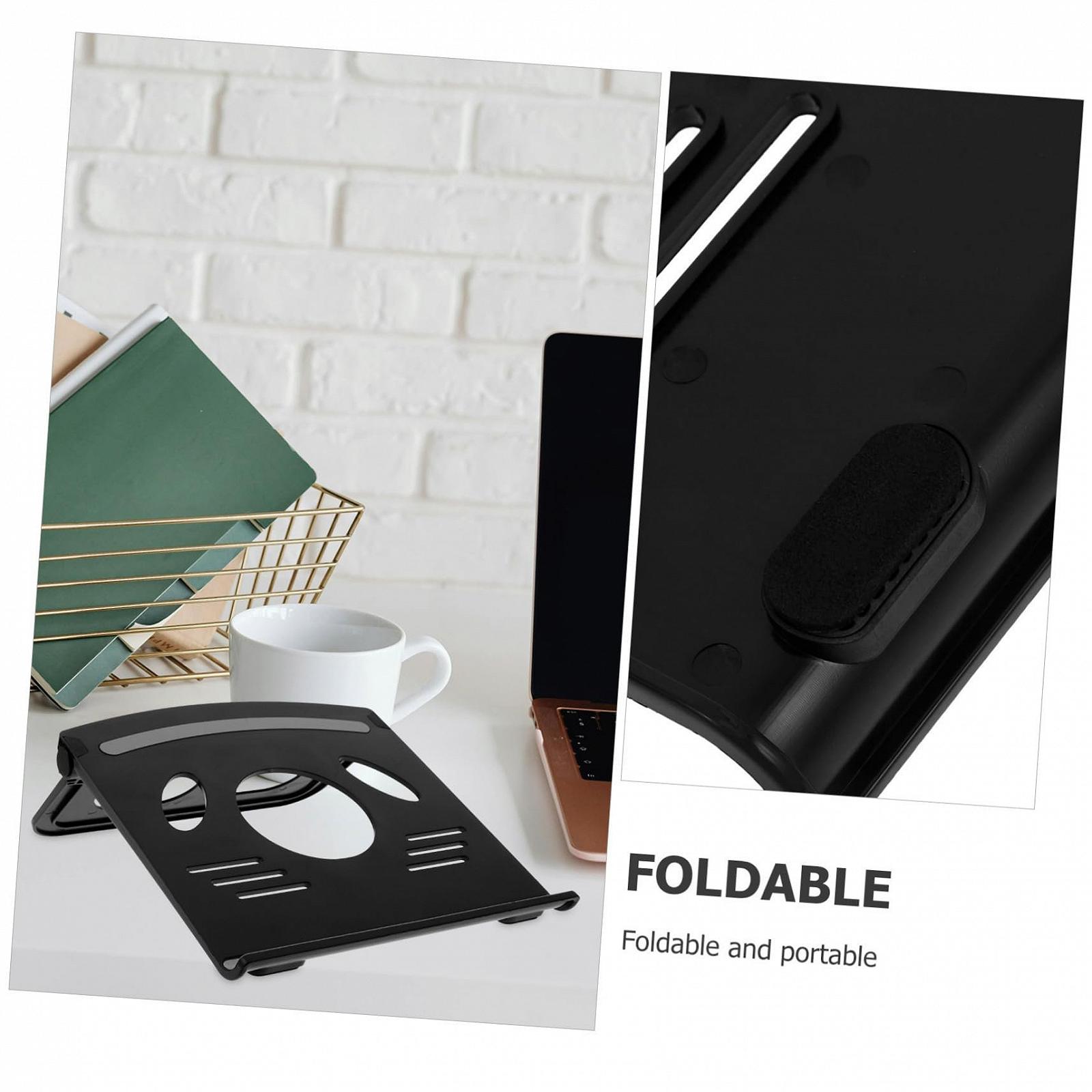 Підставка для ноутбука ABS з протиковзкими накладками, складана, портативна, для дому, сіра, фото №6