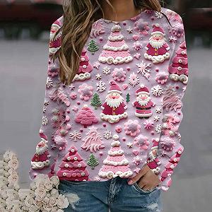 Жіноча Толстовка з Різдвяним Принтом Зимовий Светр synthetic.ua - Фото 1