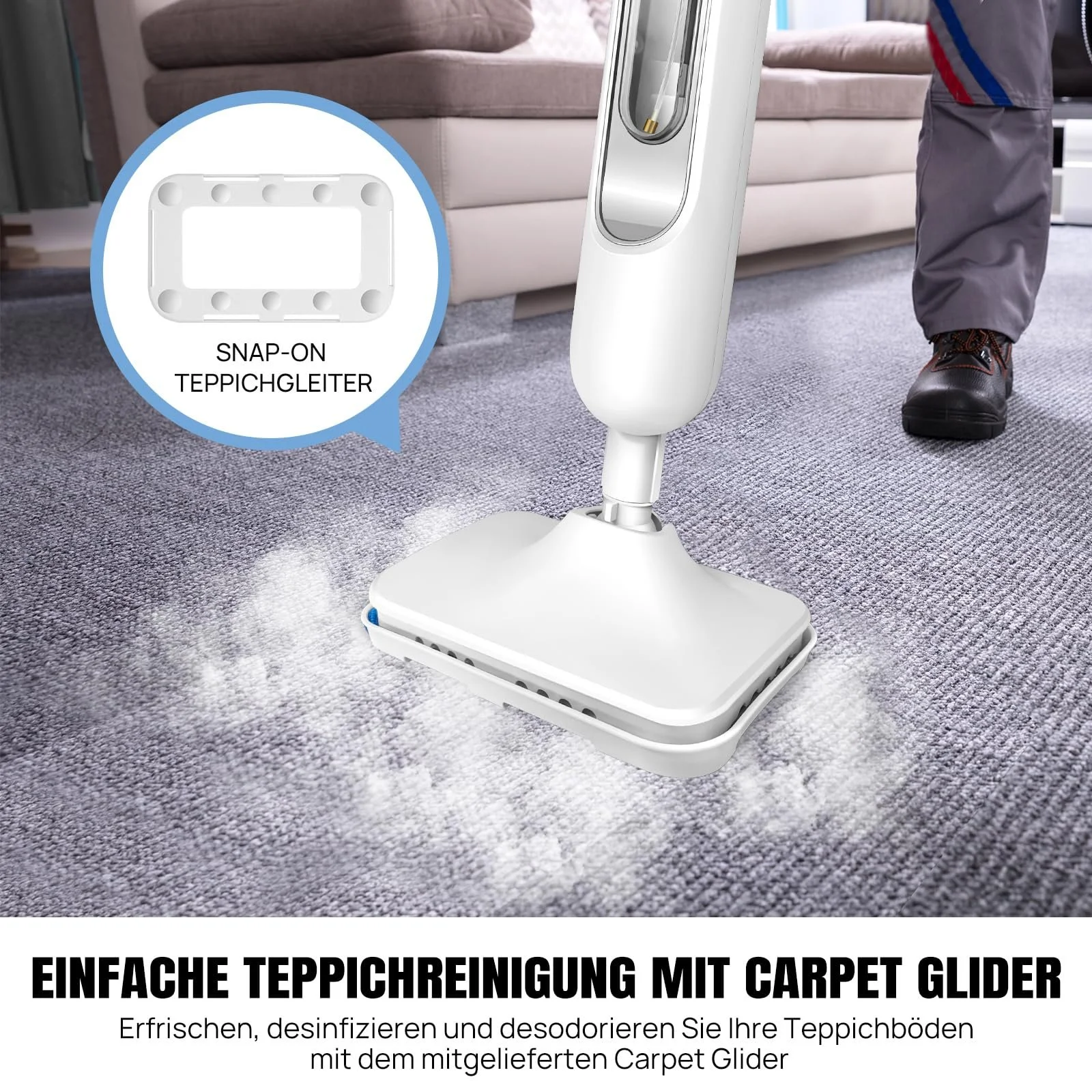 Паровая швабра Shark 400 мл с 2 накладками, фото №4