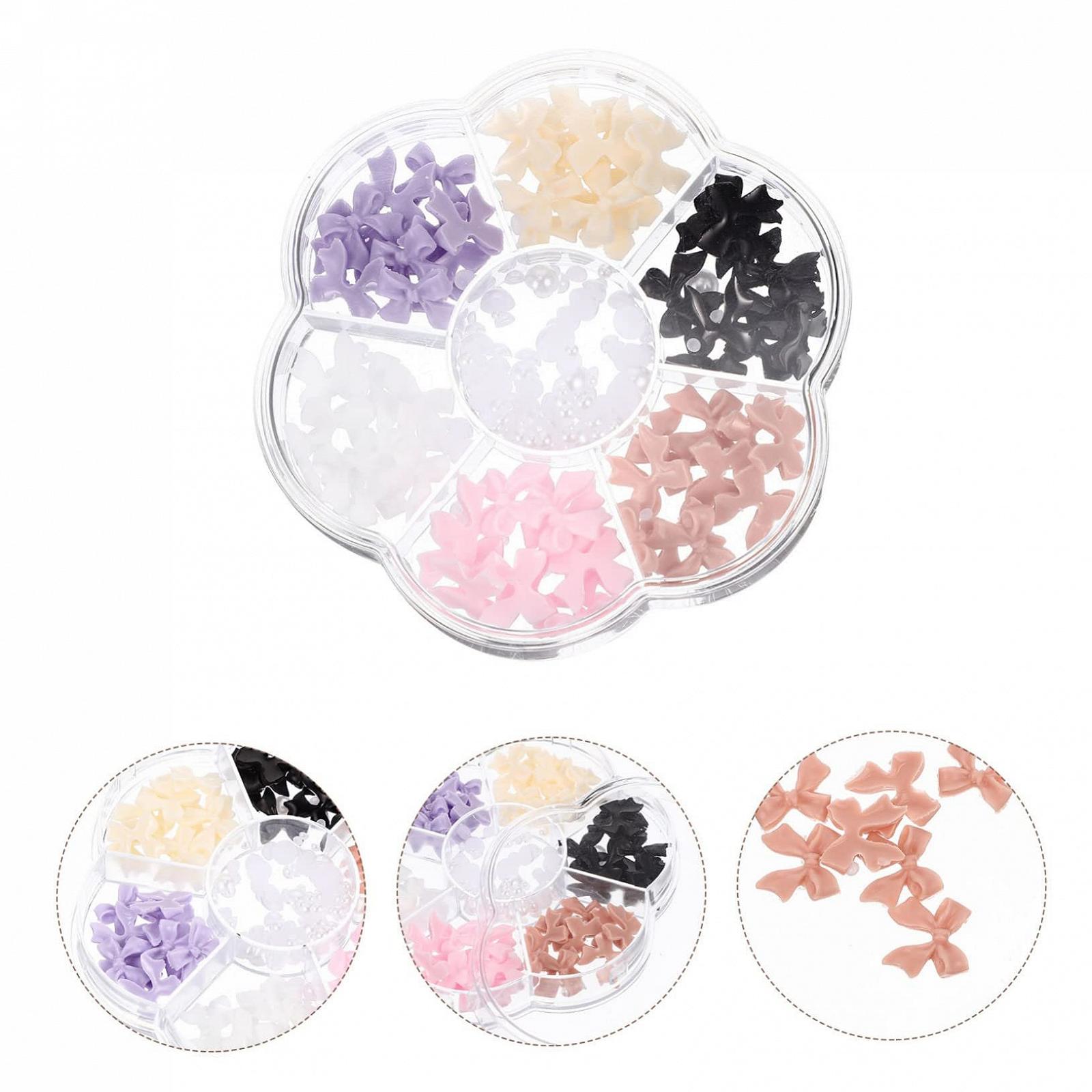 Подвески для ногтей Beavorty Бантик с жемчугом, разноцветные, фото №9