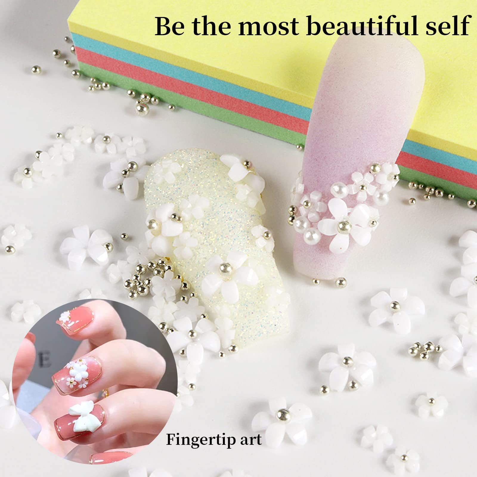 Цветы для дизайна ногтей 3D, 3 пакетика акриловых цветов для ногтей с жемчугом, золотые и серебряные икорные бусины, DIY стразы, аксессуары для ногтей, дизайн для женщин и девушек, фото №6 Цветы для дизайна ногтей 3D, 3 пакетика акриловых цветов для ногтей с жемчугом, золотые и серебряные икорные бусины, DIY стразы, аксессуары для ногтей, дизайн для женщин и девушек, фото №6