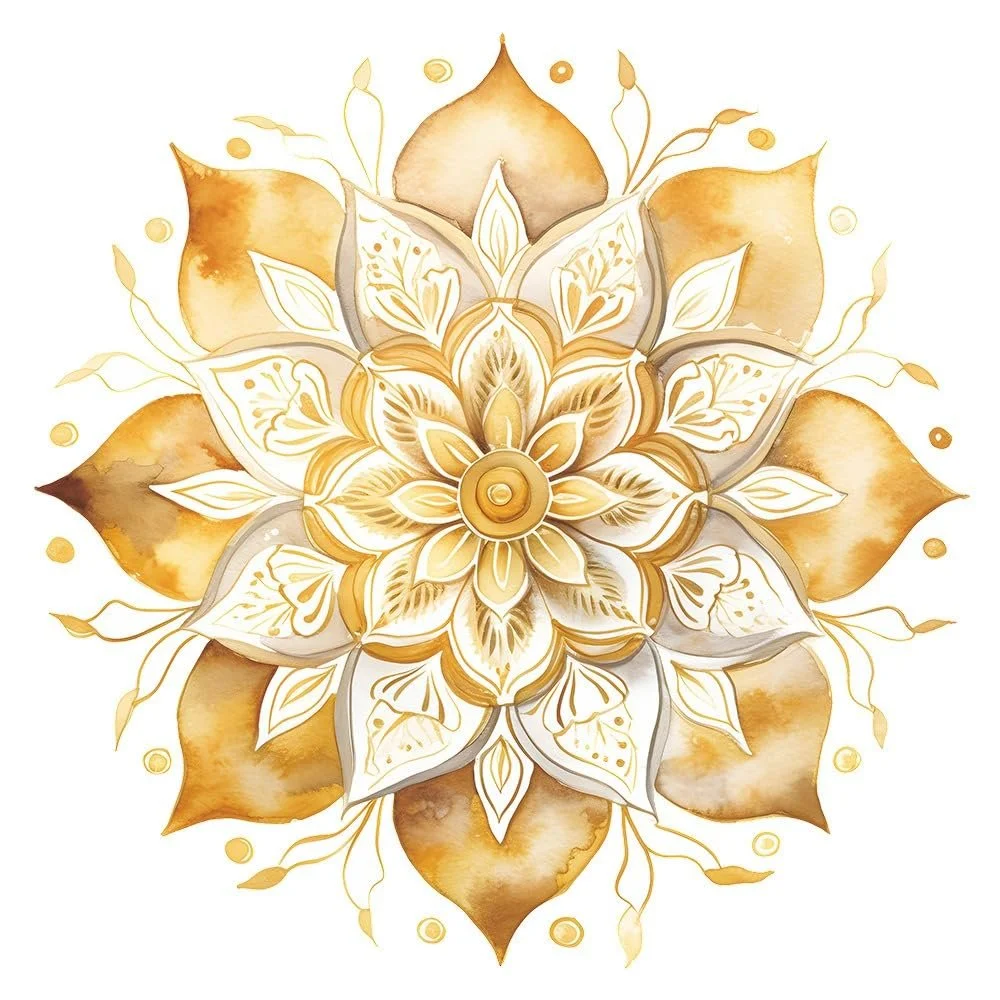 Наклейка на стену COVPAW Мандала Золотая, фото №6